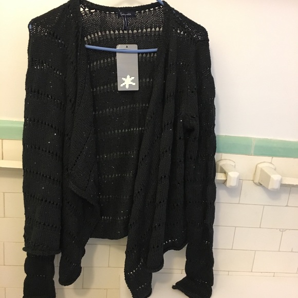 SPLENDID Black Cardigan Sweater w/sequins - L NWT - Picture 2 of 6